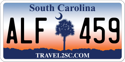 SC license plate ALF459