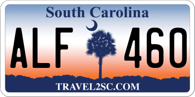 SC license plate ALF460