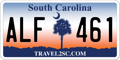 SC license plate ALF461