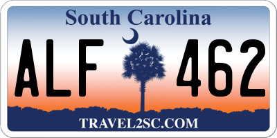 SC license plate ALF462
