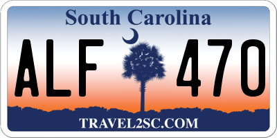 SC license plate ALF470