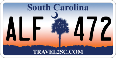 SC license plate ALF472