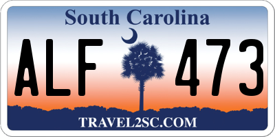 SC license plate ALF473