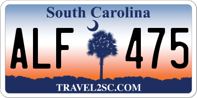 SC license plate ALF475