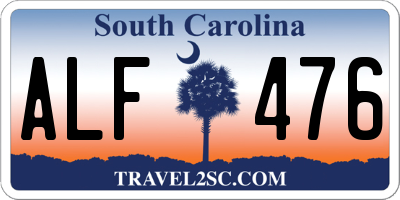 SC license plate ALF476