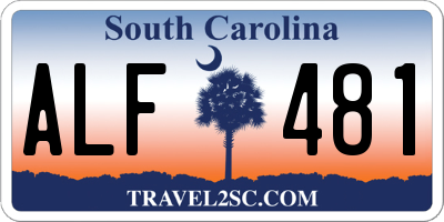 SC license plate ALF481
