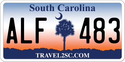 SC license plate ALF483