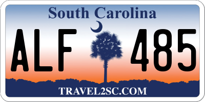 SC license plate ALF485
