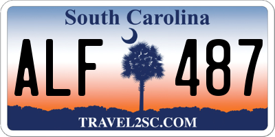 SC license plate ALF487