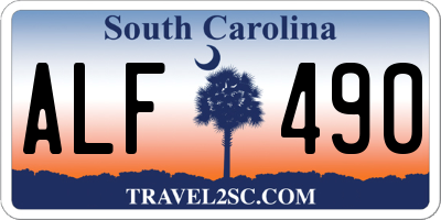 SC license plate ALF490