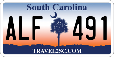 SC license plate ALF491
