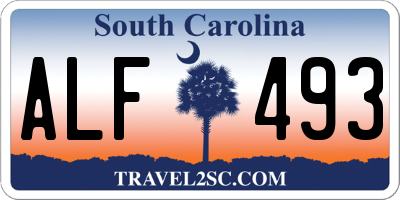 SC license plate ALF493