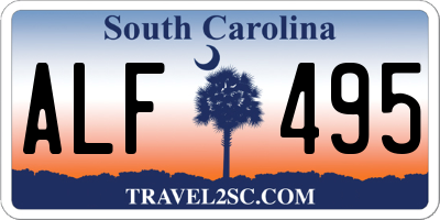 SC license plate ALF495