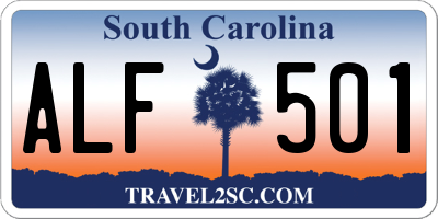 SC license plate ALF501