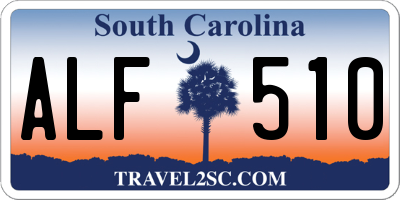 SC license plate ALF510