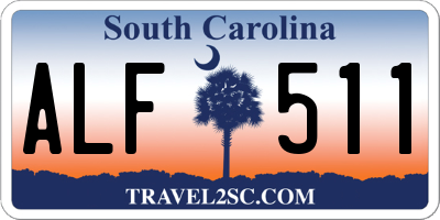 SC license plate ALF511