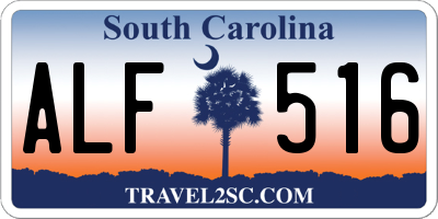 SC license plate ALF516