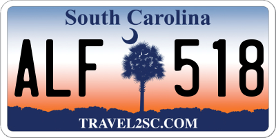 SC license plate ALF518