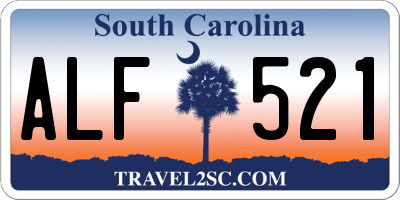SC license plate ALF521