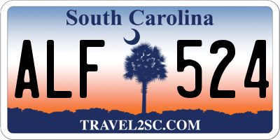 SC license plate ALF524