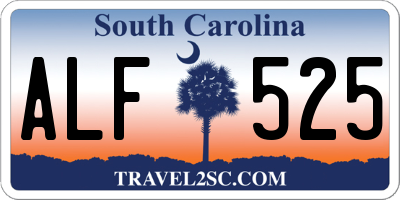 SC license plate ALF525