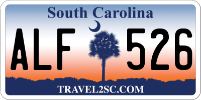 SC license plate ALF526