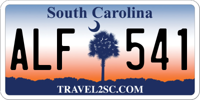 SC license plate ALF541
