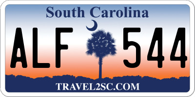 SC license plate ALF544