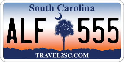 SC license plate ALF555