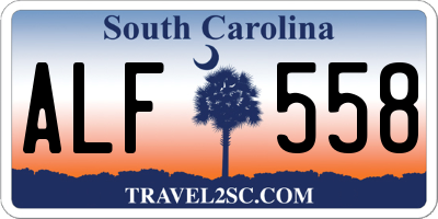SC license plate ALF558
