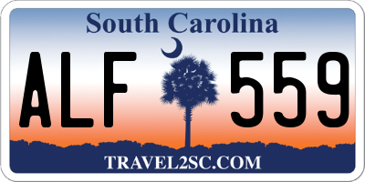 SC license plate ALF559