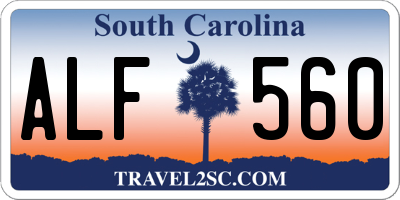 SC license plate ALF560