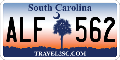 SC license plate ALF562