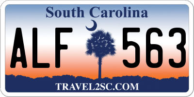 SC license plate ALF563