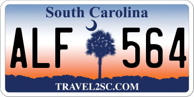 SC license plate ALF564