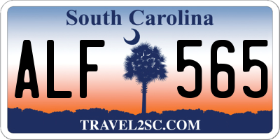 SC license plate ALF565