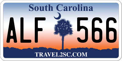 SC license plate ALF566