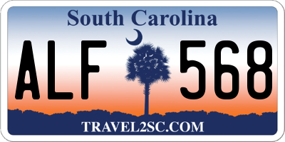 SC license plate ALF568