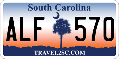 SC license plate ALF570