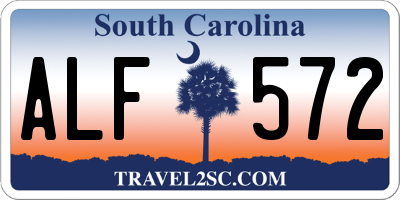 SC license plate ALF572
