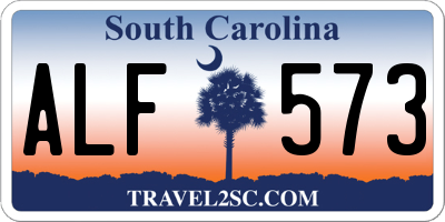 SC license plate ALF573