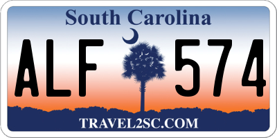 SC license plate ALF574