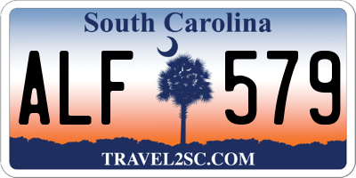 SC license plate ALF579