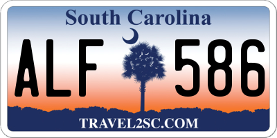 SC license plate ALF586