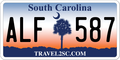 SC license plate ALF587