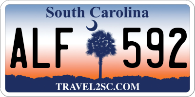 SC license plate ALF592