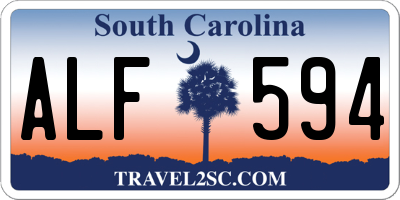 SC license plate ALF594
