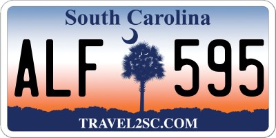 SC license plate ALF595