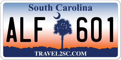 SC license plate ALF601