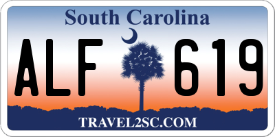 SC license plate ALF619